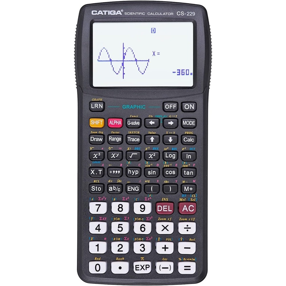 CATIGA Scientific Calculator Graphic Functions 280+ Functions Black